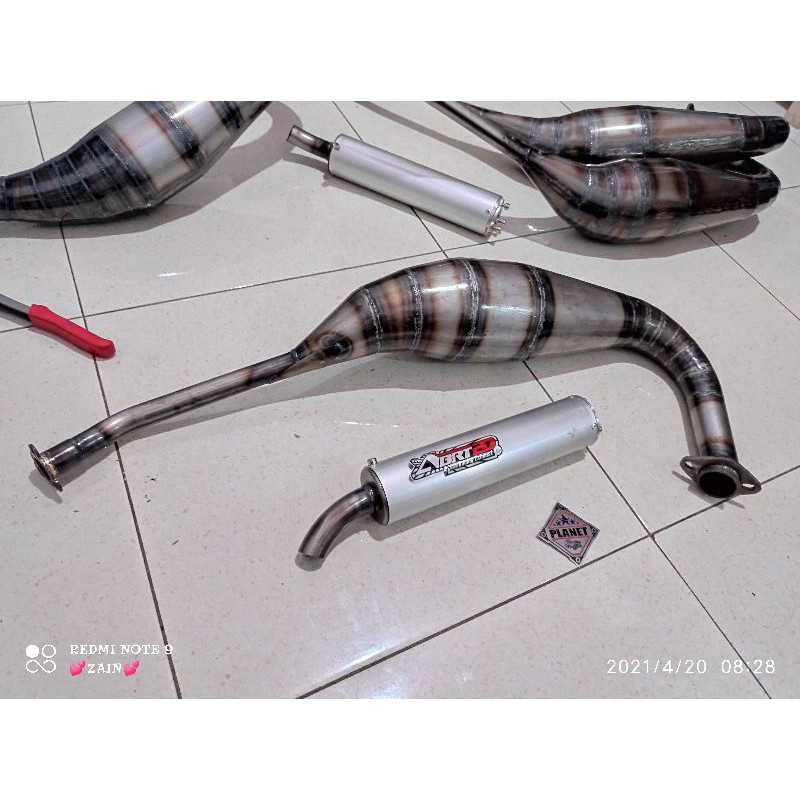 knalpot ninja rr ninja r ninja s ss ninja 2 tak knalpot racing ninja 150 cc merk abrt plat galvanis