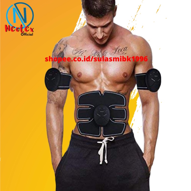 Alat Pembentuk Otot Six Pack Muscle Stimulator Trainer Perlengkapan Gym Abdominal Stimulator