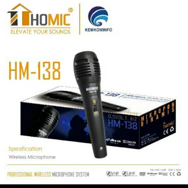 Homic HM-138 original/HM-138 microphone terlaris dan termurah