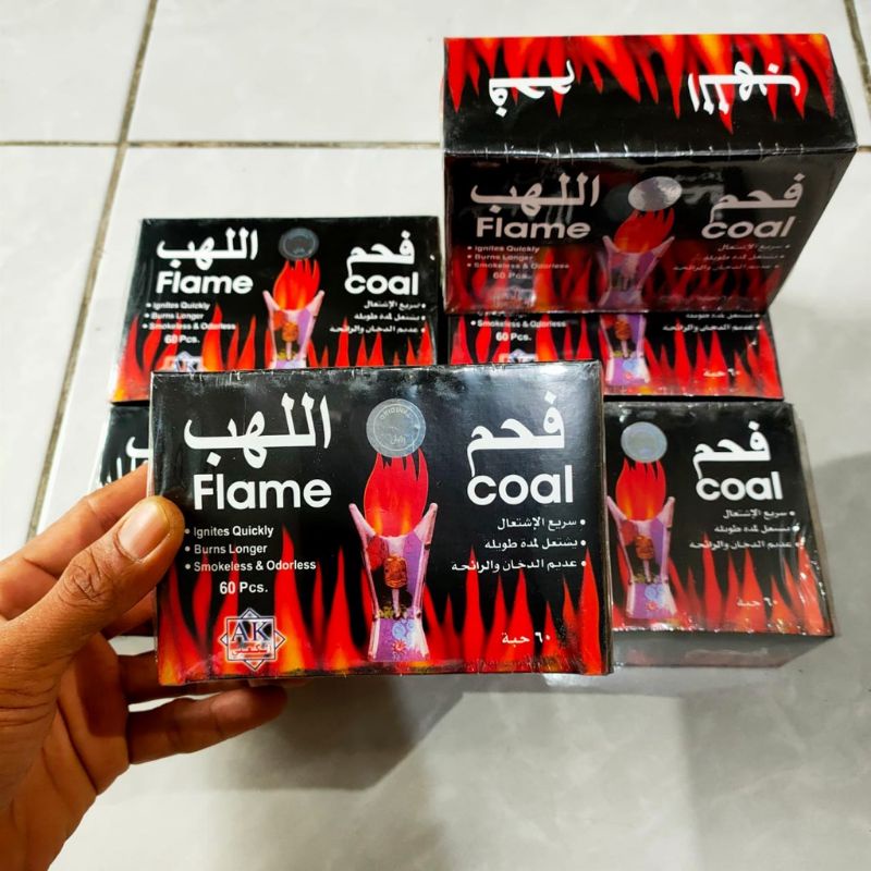 Arang Bukhur Dupa Silver Bricket Magic Flame Coal Isi 30 Dan Isi 60