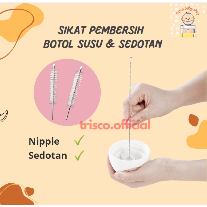 Trisco Sikat Pembersih Sedotan dan Botol Susu