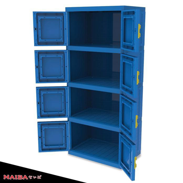 Stok Terbatas Lemari Plastik Naiba- Kabinet Tipe Avenger 8694 D ( Susun 4 Kunci )