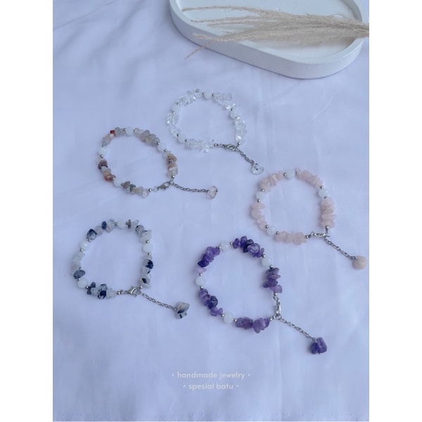 Gelang Batu Pecah/ Gelang Batu Etnik/ Stone Bracellet/ Gelang Batu Asli / Gelang Wanita BK