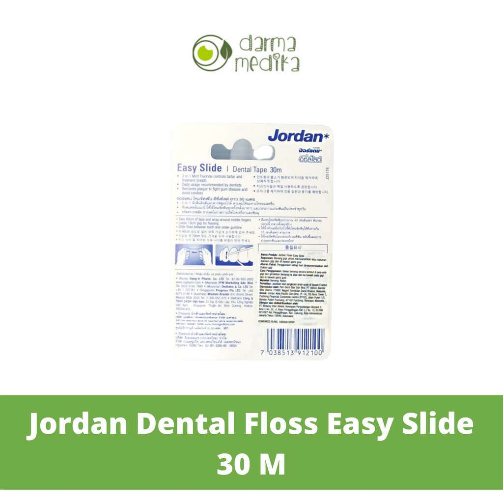 Jordan Dental Floss Easy Slide 30m 30 m