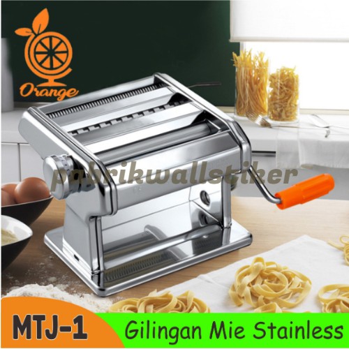 Gilingan Mie Manual Stainless Pasta Maker Stainless Mesin Pembuat Mie