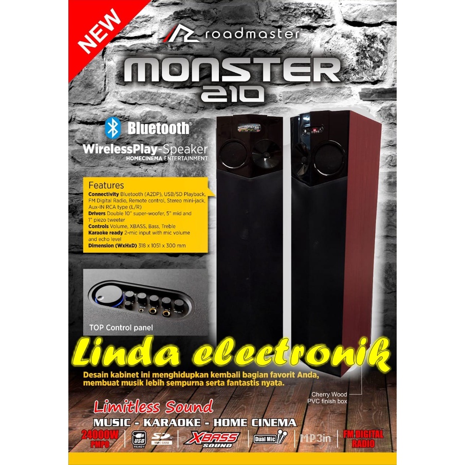 speaker aktif roadmaster monster 210 10 inch double garansi resmi 1tahun original