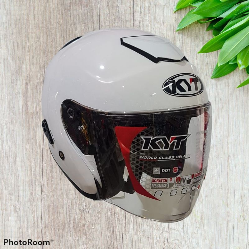 Jual Helm KYT KYOTO PUTIH POLOS ORIGINAL Shopee Indonesia