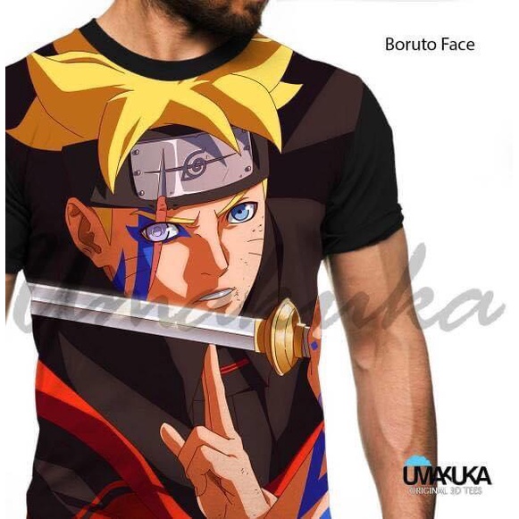 Kaos Anime Boruto Terlaris 3d Fullprint Naruto - Boruto face