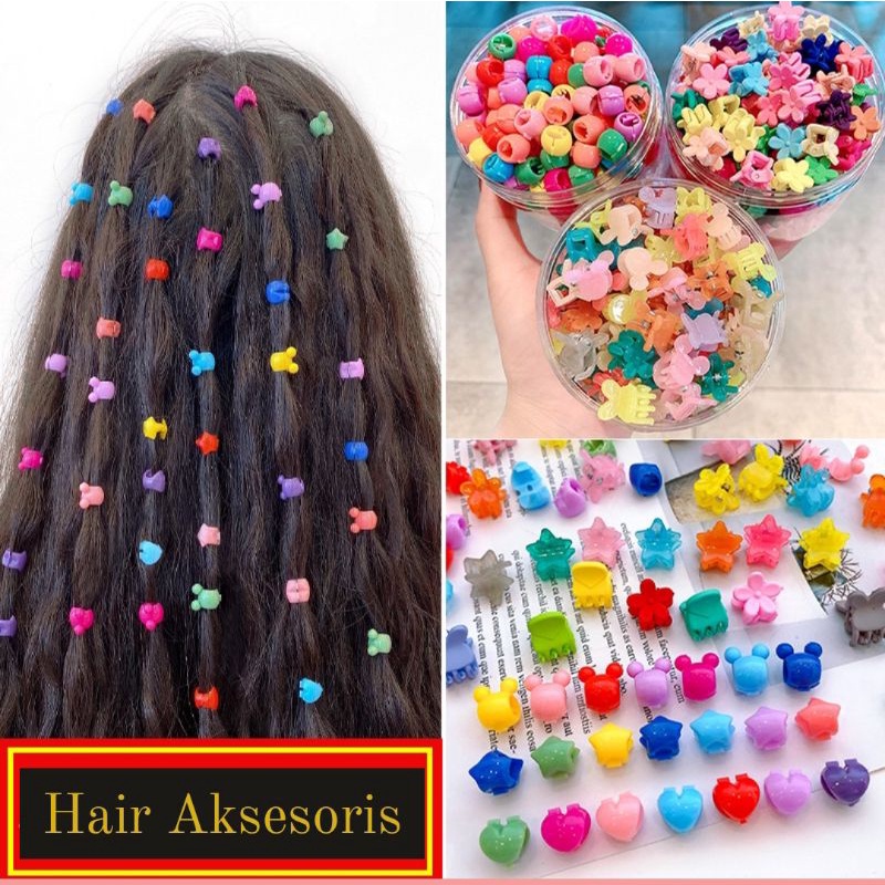 [10PCS] jepit rambut bulat / jepit anak model bulat / jepitan hit mini / jepit rambut jadul
