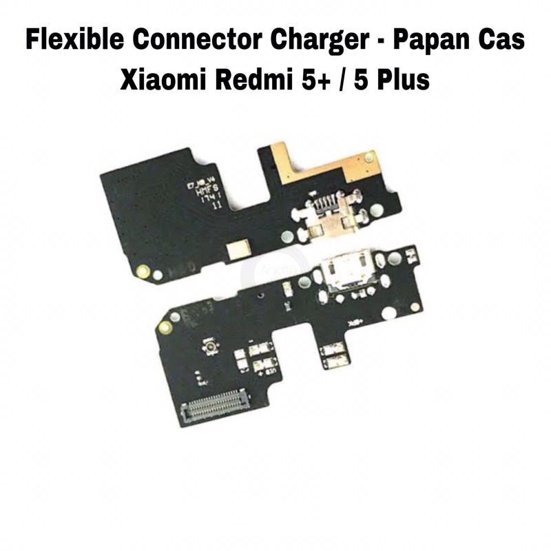 Flexible Konektor Charger Xiaomi Redmi 5+ / 5 + / 5 Plus - Flex Con Papan Cas Charging Port Board