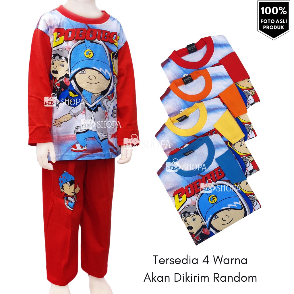 HMshopa Baju Setelan Anak Piyama Boboiboy stelan panjang HMshopa Baju Setelan Anak Piyama Boboiboy stelan panjang