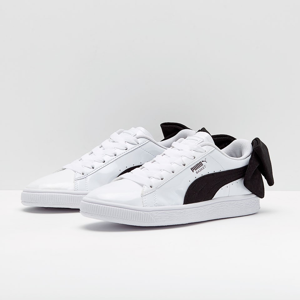 puma white bow trainers