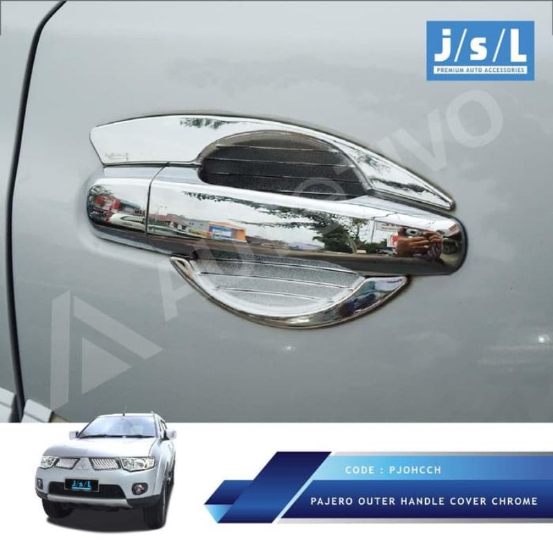 Pajero Sport 2010 2015 Outer Handle Cover Chrome / Aksesoris Mitsubishi Pajero ORI JSL