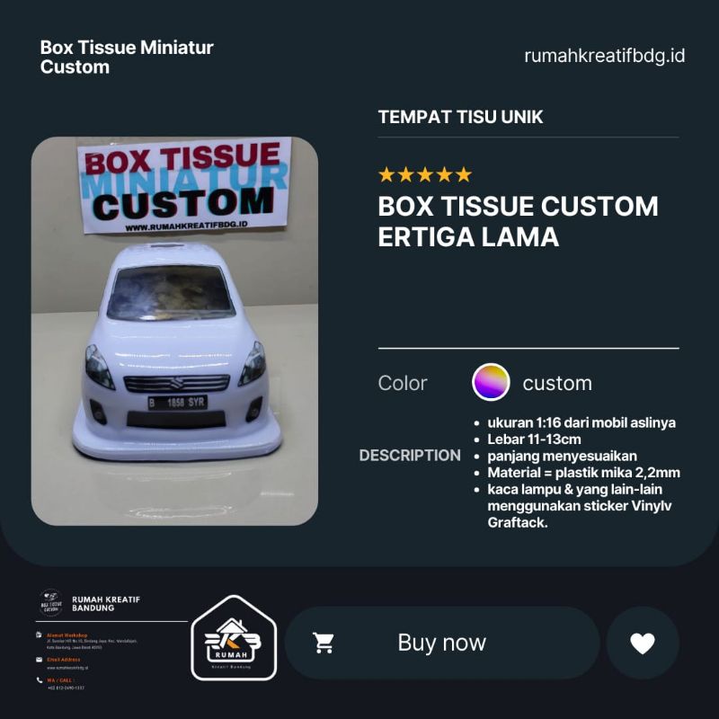BOX TISSUE CUSTOM ERTIGA LAMA