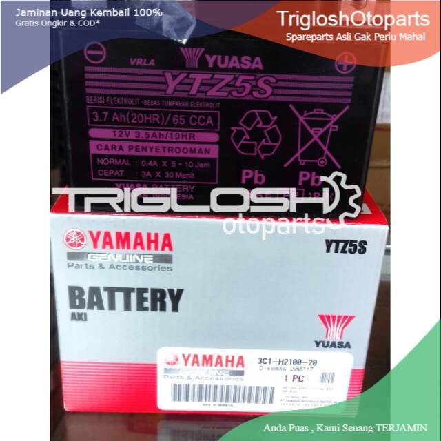 MURAH Aki kering merk asli yamaha for motor matic yamaha FINO/X-RIDE/XEON