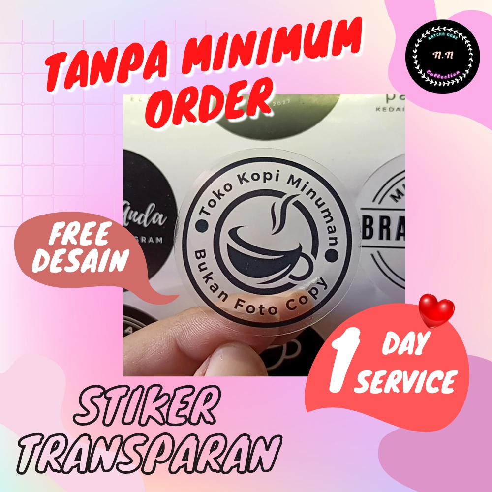 

Cetak Stiker Transparan Anti Air Bulat Sticker Kotak utk Brand Label Kemasan Makanan Minuman Tanpa Minimal Order