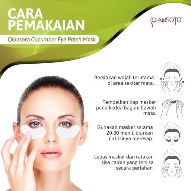 QIANSOTO EYE PATCH MASKER KANTUNG MATA PANDA CUCUMBER