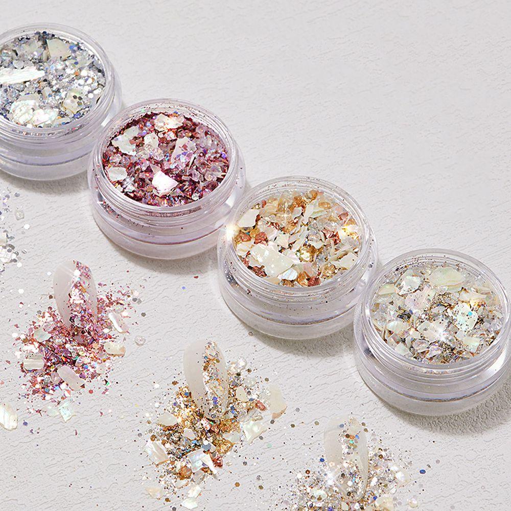 Mxbeauty 1 Kotak Charms Kuku Bentuk Hexagon Untuk Dekorasi Manicure