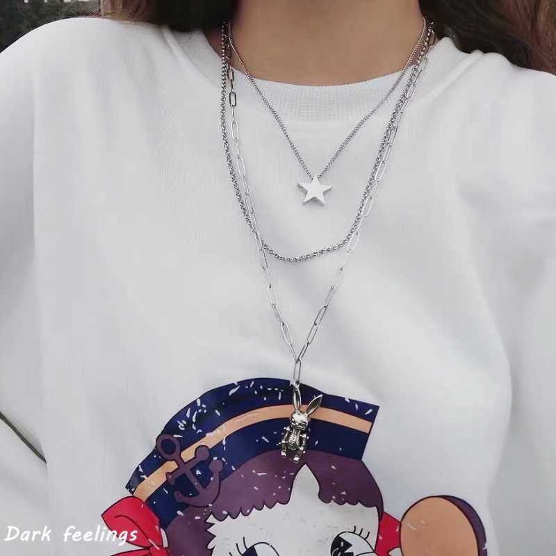 Necklace Multi-layer Korean Long Joker Hip-hop