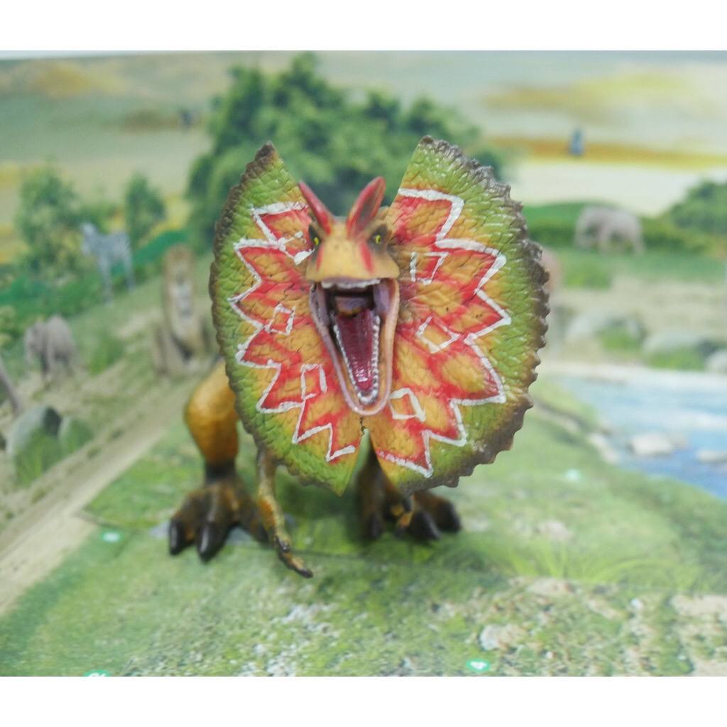 Mainan Edukasi Anak Dilophosaurus Pajangan Figure Angry Collar Dinosaurus Jurassic Park Murah