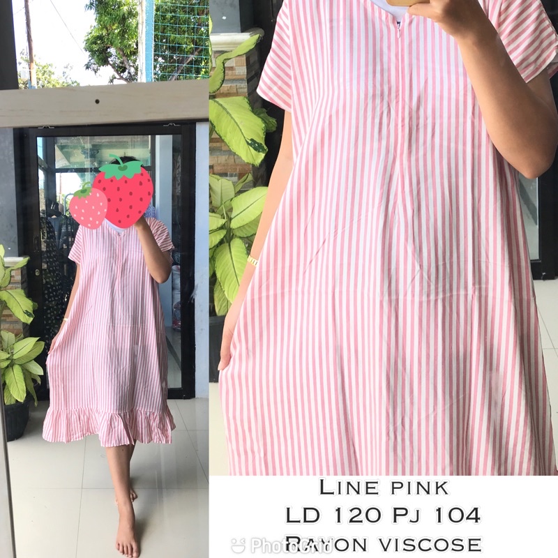 DASTER RUFFLE BUSUI SEBETIS / DASTER KEKINIAN / DASTER REMPEL VIRAL / DASTER BUSUI-Line pink