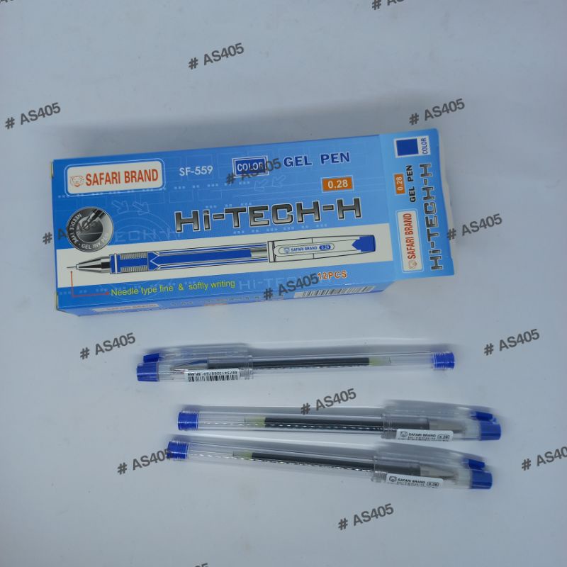 

Bolpen Murah / Pen / Pulpen HI-TECH-H SAFARI SF-559 tinta biru 12 pcs