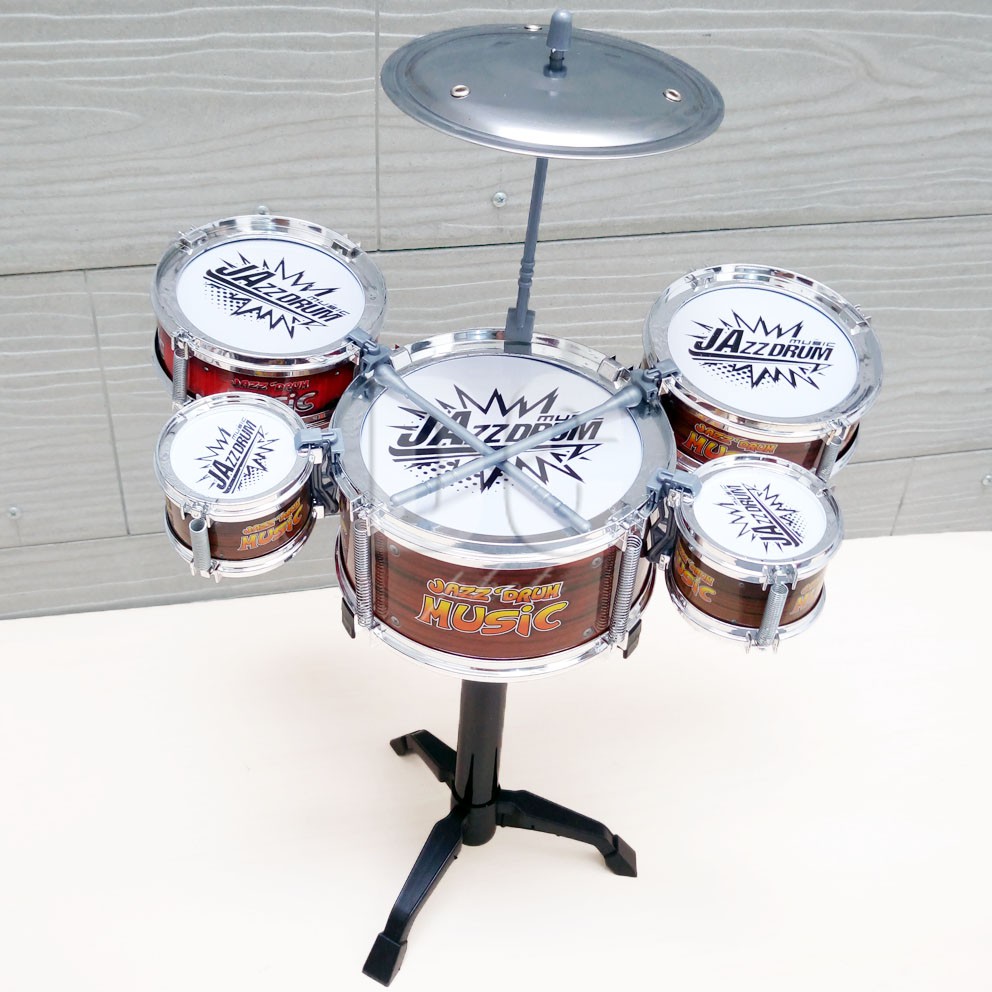 Jazz Drum Mini 5in1 WARNA RANDOM Mainan Drum Band Mini Alat Instrumen Musik Anak