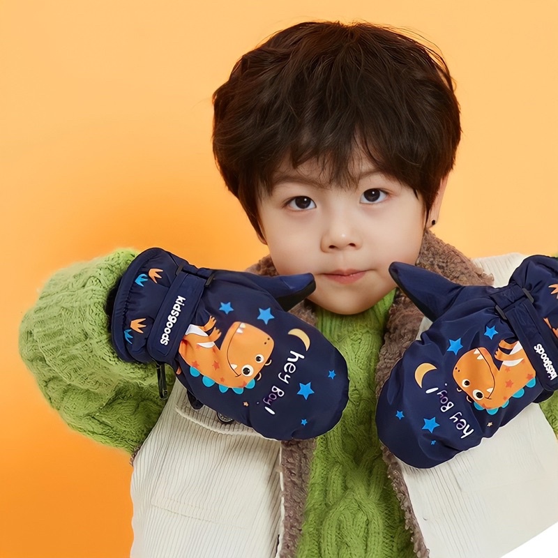 Kids snow gloves waterproof mitten mittens sarung tangan anak anti air ski salju hangat remaja