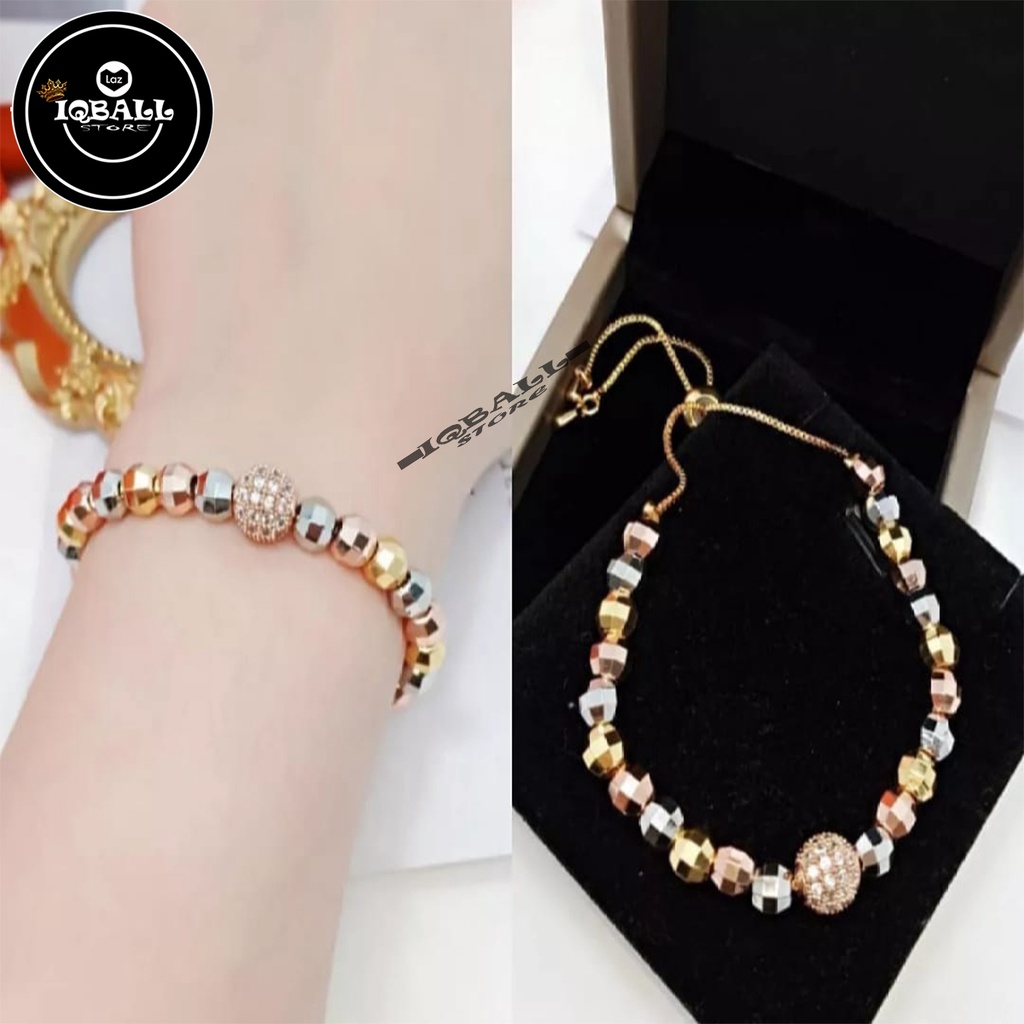 Gelang Serut Titanium Anti Karat Lapis Emas 24k / Gelang Serut Wanita Dewasa Terbaru / Gelang Serut 