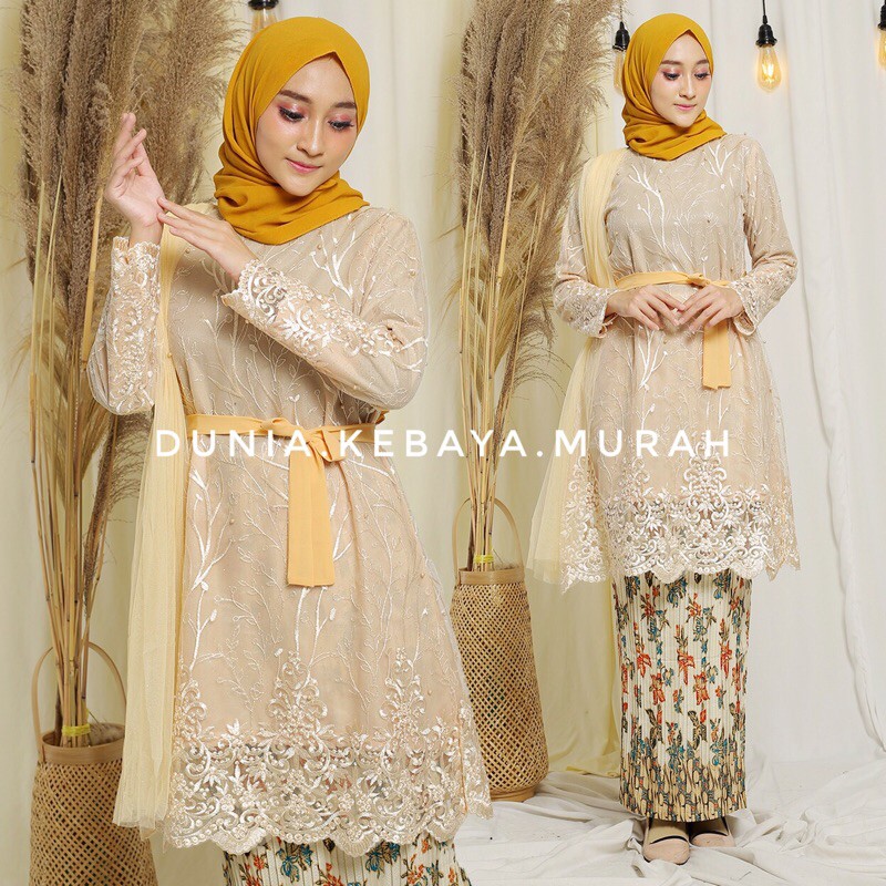 REALPICT/KEBAYA TUNIK SELENDANG/KEBAYA TUNIK/TUNIK SELENDANG/KEBAYA WISUDA/KEBAYA MURAH/DUNIA