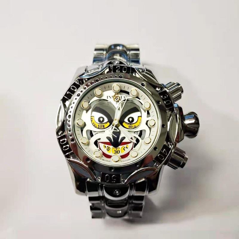 ♈2022 Invicta White JOKER Clown Man Quartz Watch