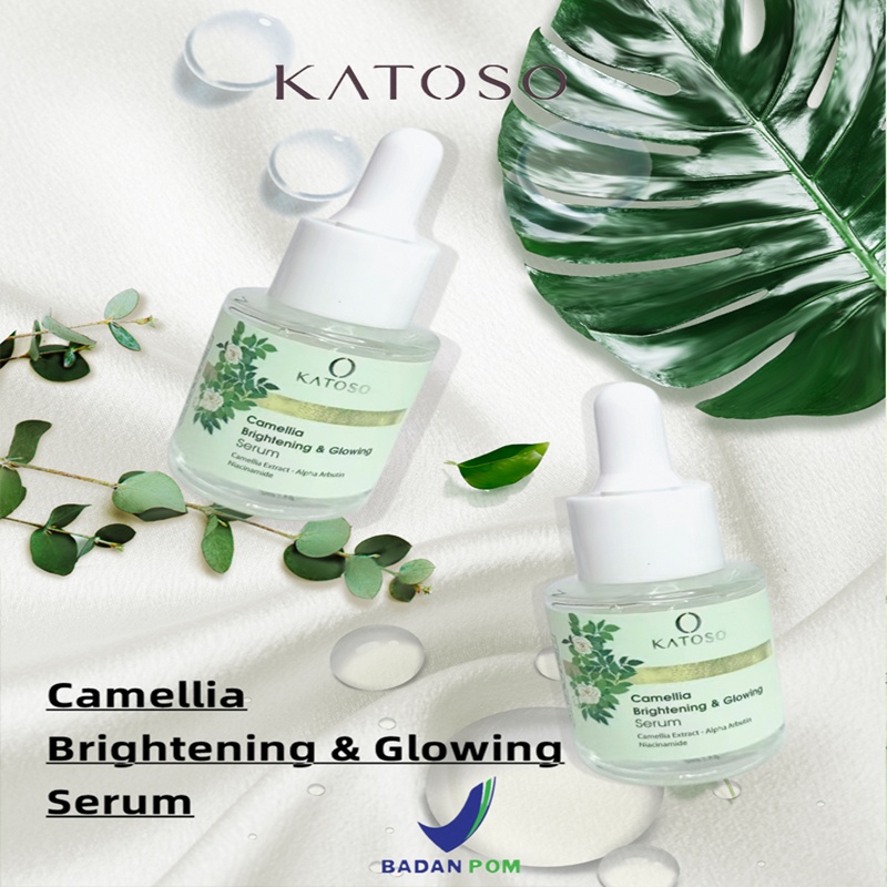 BPOM Katoso Camellia Brightening &amp; Glowing Serum | 20ml Niacinamide Whitening Moisturizing Essence Serum