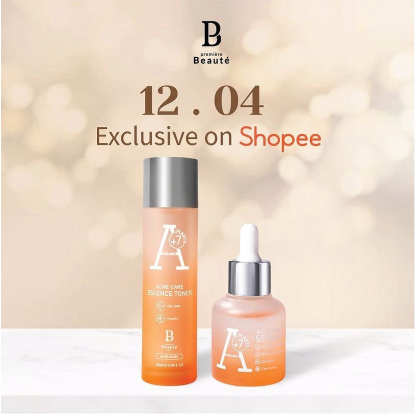 [COD] Premiere Beaute Acne Paket 2in1 Essence + Serum Perawatan Kulit Wajah Berjerawat dengan Kandungan AHA + BHA