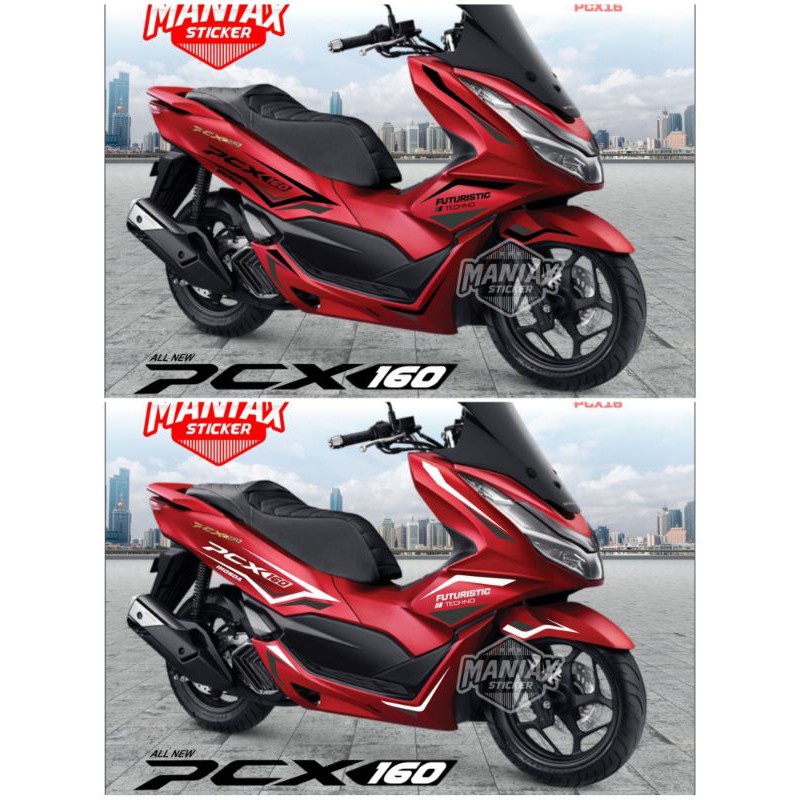 STICKER CUTTING PCX 160 BODY MERAH