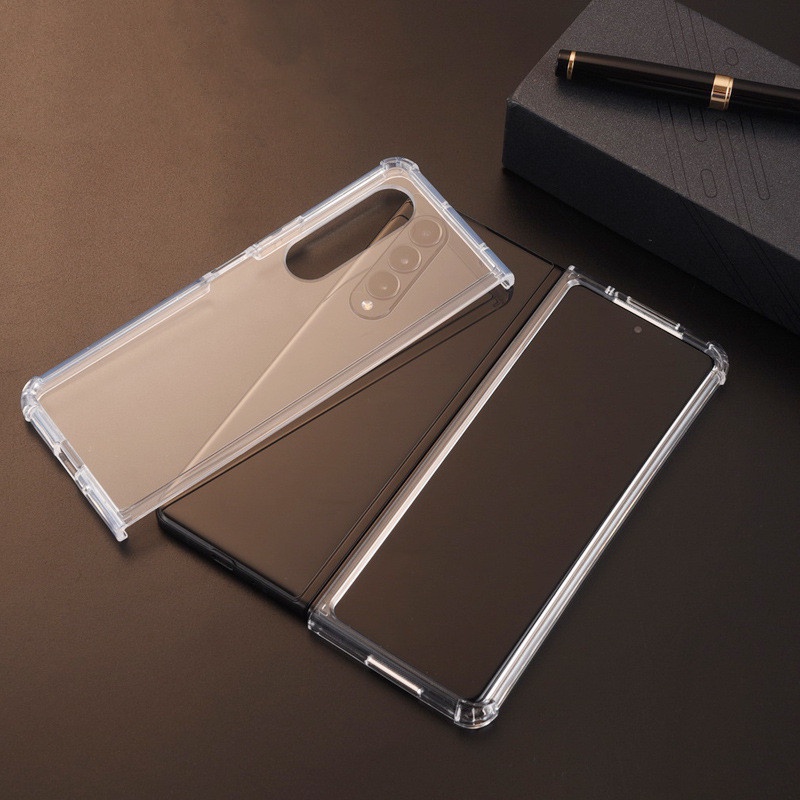 Case Pelindung Layar Transparan Anti Oksidasi Anti Jatuh Untuk Samsung Galaxy Z Fold 3