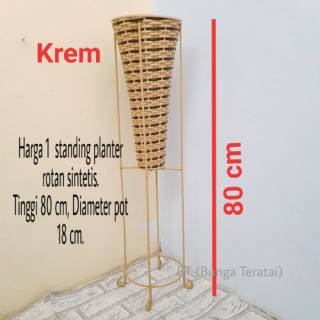  POT  STANDING ROTAN  80 CM RAK BESI TANAMAN Shopee  Indonesia