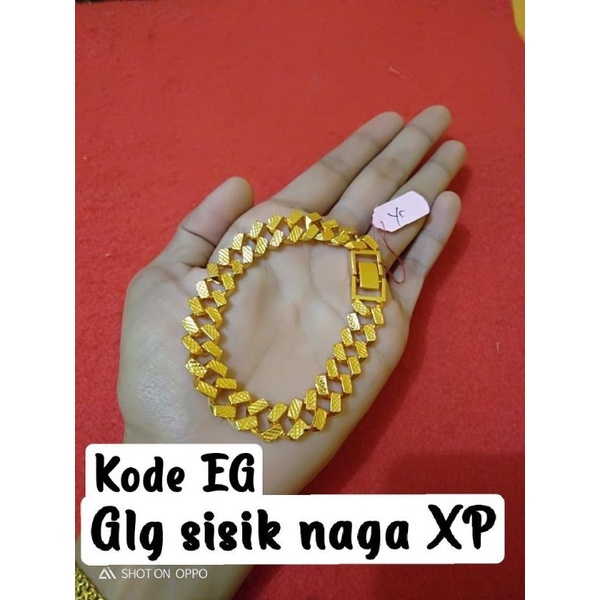 Gelang sisik naga premium lapis emas import