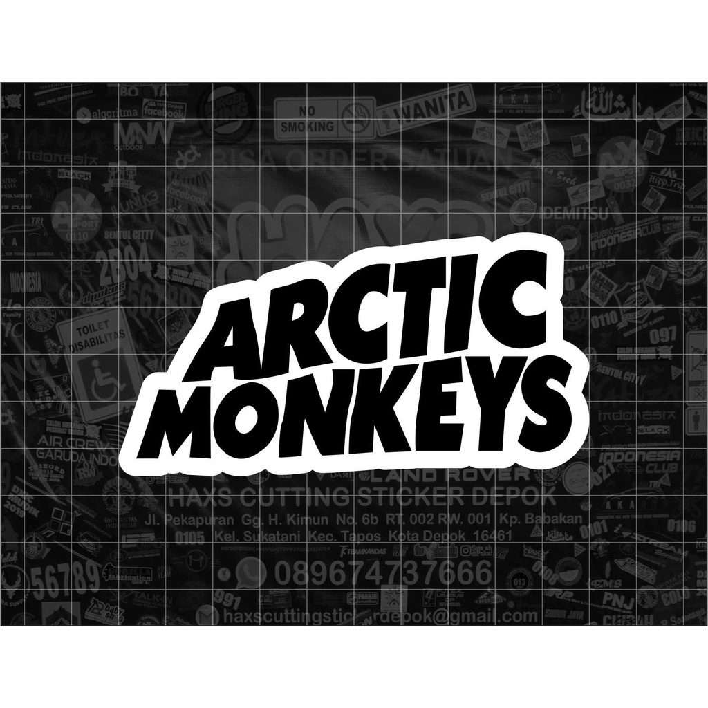 Cutting Sticker Arctic Monkeys Ukuran 7 cm