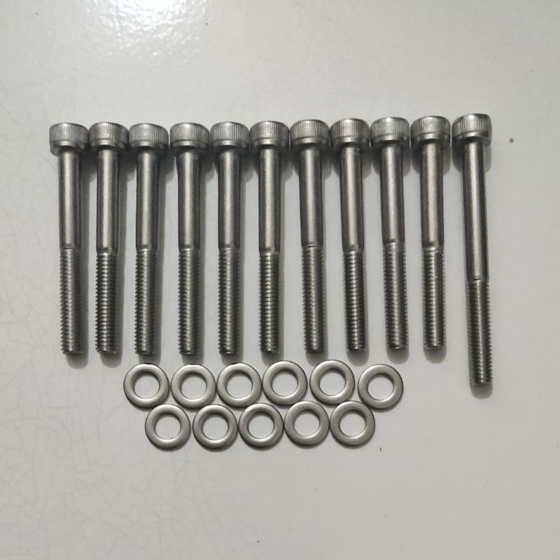 Baut Kalter Tengah Crankcase Kawasaki KLX 150 Stainless Asli