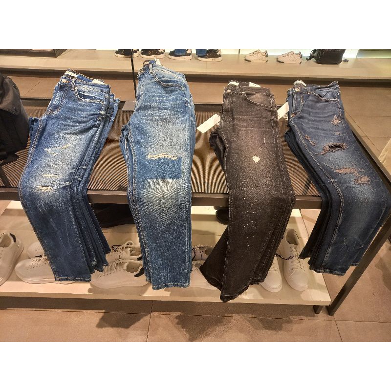 JASTIP celana denim ripped zara new man