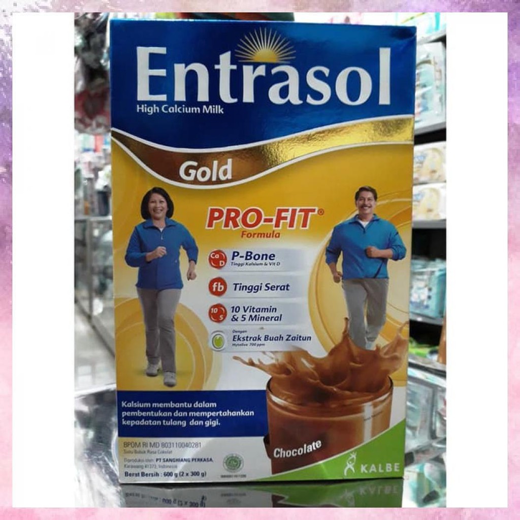 

SUSU BUBUK LANSIA ENTRASOL GOLD PRO-FIT FORMULA COKLAT (600 GR