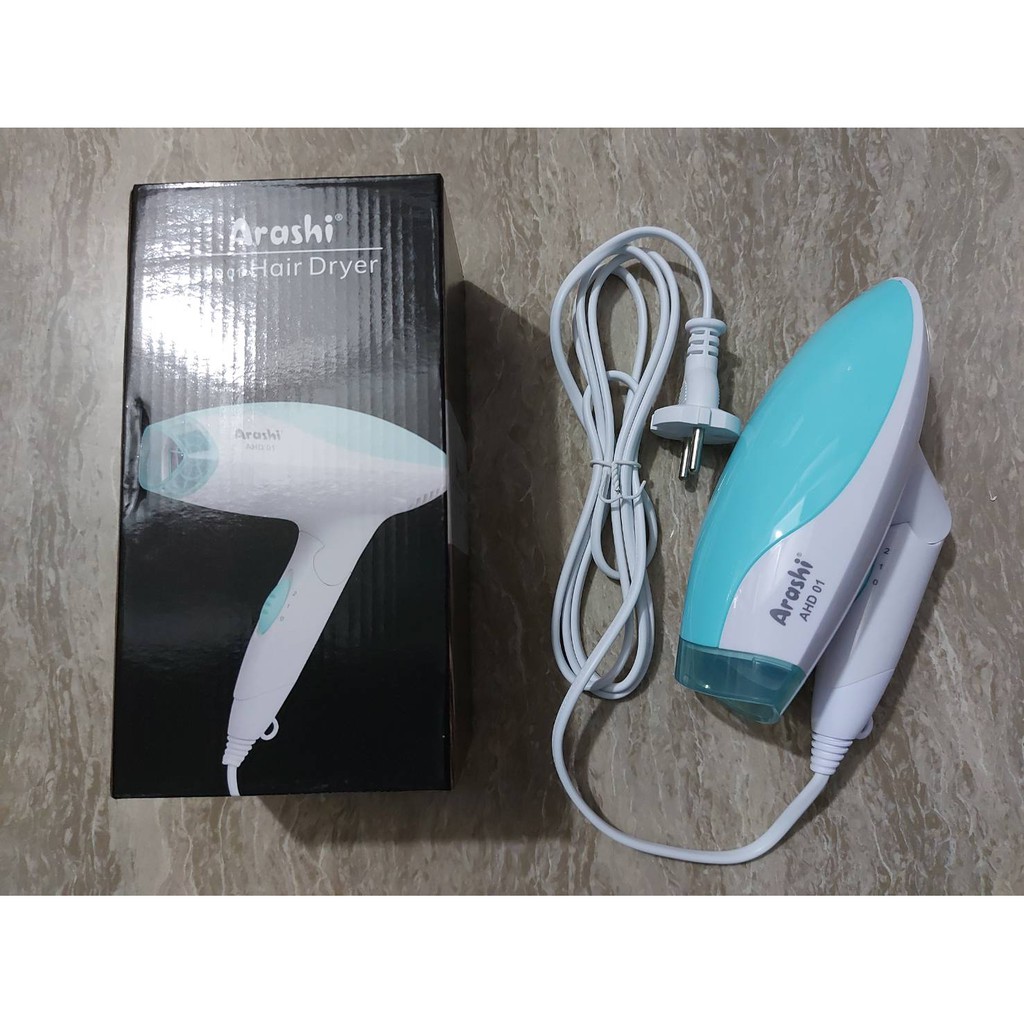 Hair Dryer ARASHI AHD 01/ Pengering Rambut Merek ARASHI AHD 01/ Pengering Rambut Travel Mini ARASHI