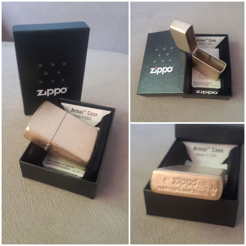 Casing Zippo 28496 Armore Case Tumbled Brass