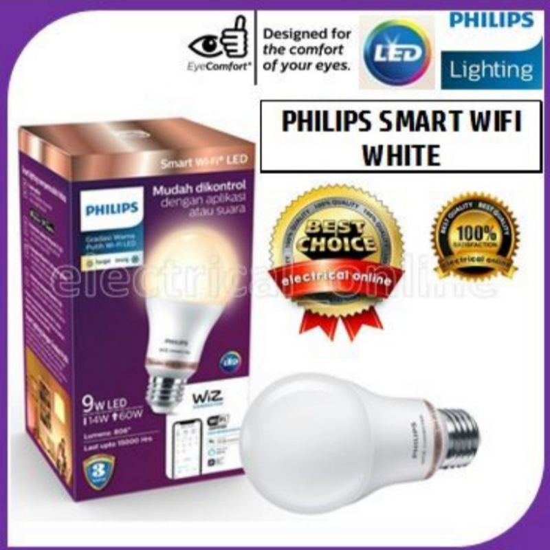 Jual Philips Smart Wifi LED 9W -Tunable White (putih) | Shopee Indonesia