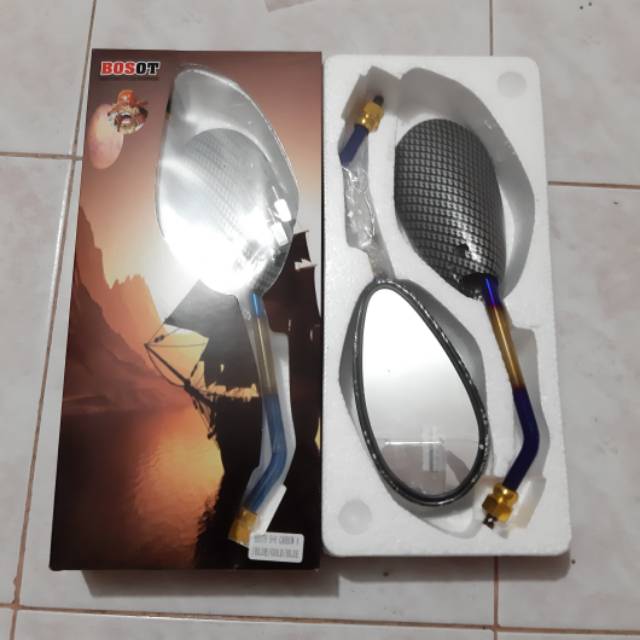 SPION CARBON TWOTONE ASLI BAKARAN MODEL STANDAR SATRIA FU DRAT 12 SUZUKI PLUS DRAT 14