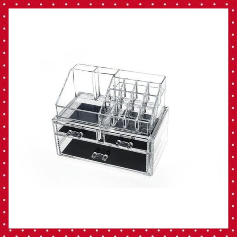 TEMPAT MAKE UP AKRILIK RAK MAKE UP SUSUN KOTAK MAKEUP ACRYLIC TEMPAT MEKUP MAKE UP ORGANIZER Y6703