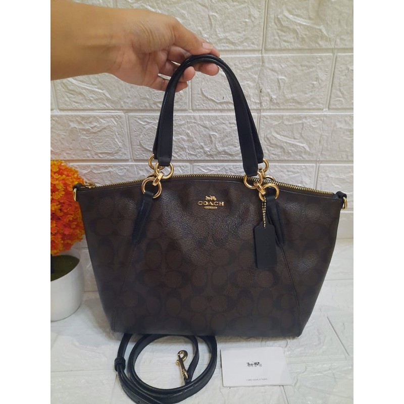 preloved coach small kelsey mahogany authentic