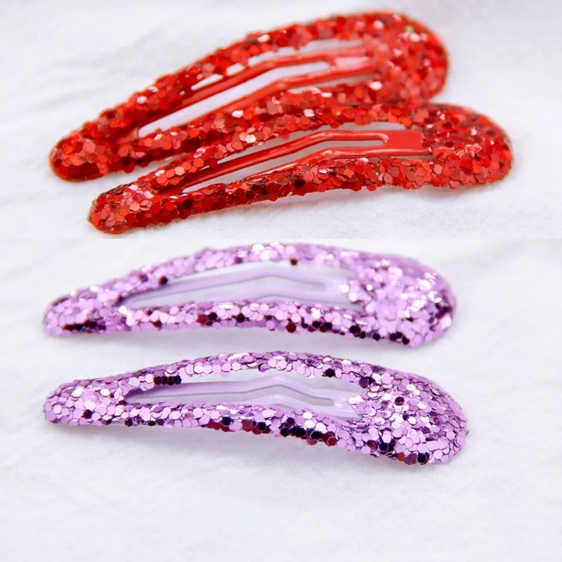 6PCS ! Hair pin / JEPIT RAMBUT WARNA WARNI GLITTER / JEPIT RAMBUT BENTUK TETES AIR WARNA PERMEN GAYA KOREA UNTUK WANITA HAIR PIN JEPITAN TIPTOP