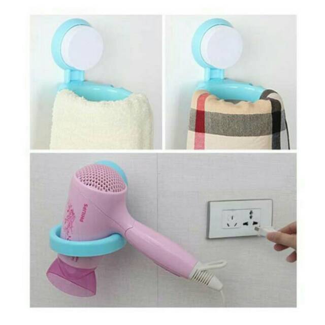 HAIR DRYER HOLDER GANTUNGAN HAIRDYER ORGANIZER ok  good quality