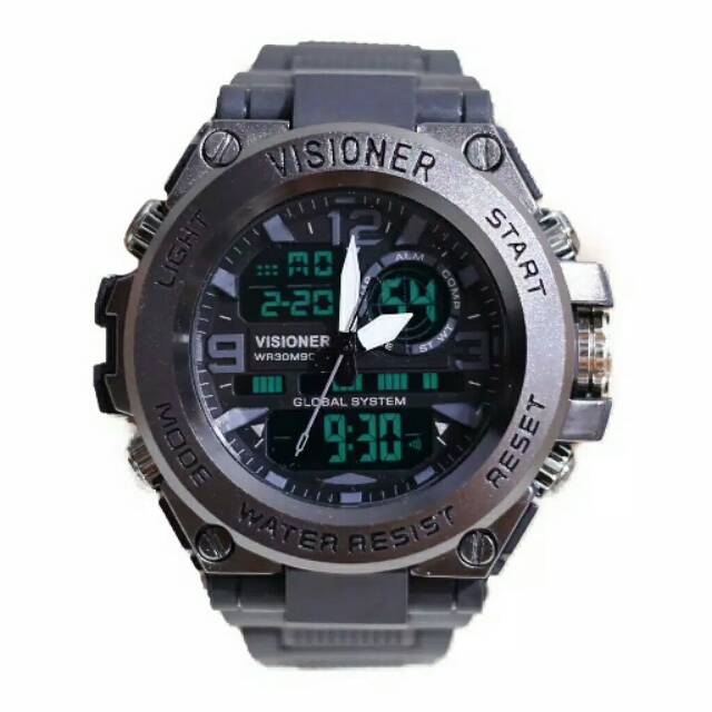 Jam tangan pria VISIONER digital anti air TALI RUBBER KARET SPORTY free box